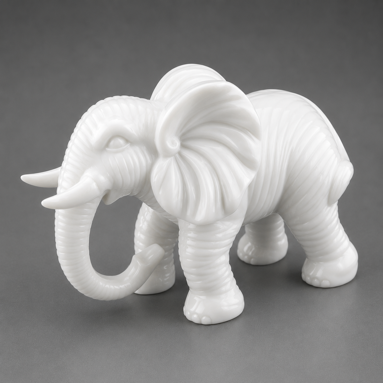 White Elephant Statue Handcrafted white elephant Feng Shui statue symbolizing prosperity, good fortune, abundance, and elegant home décor