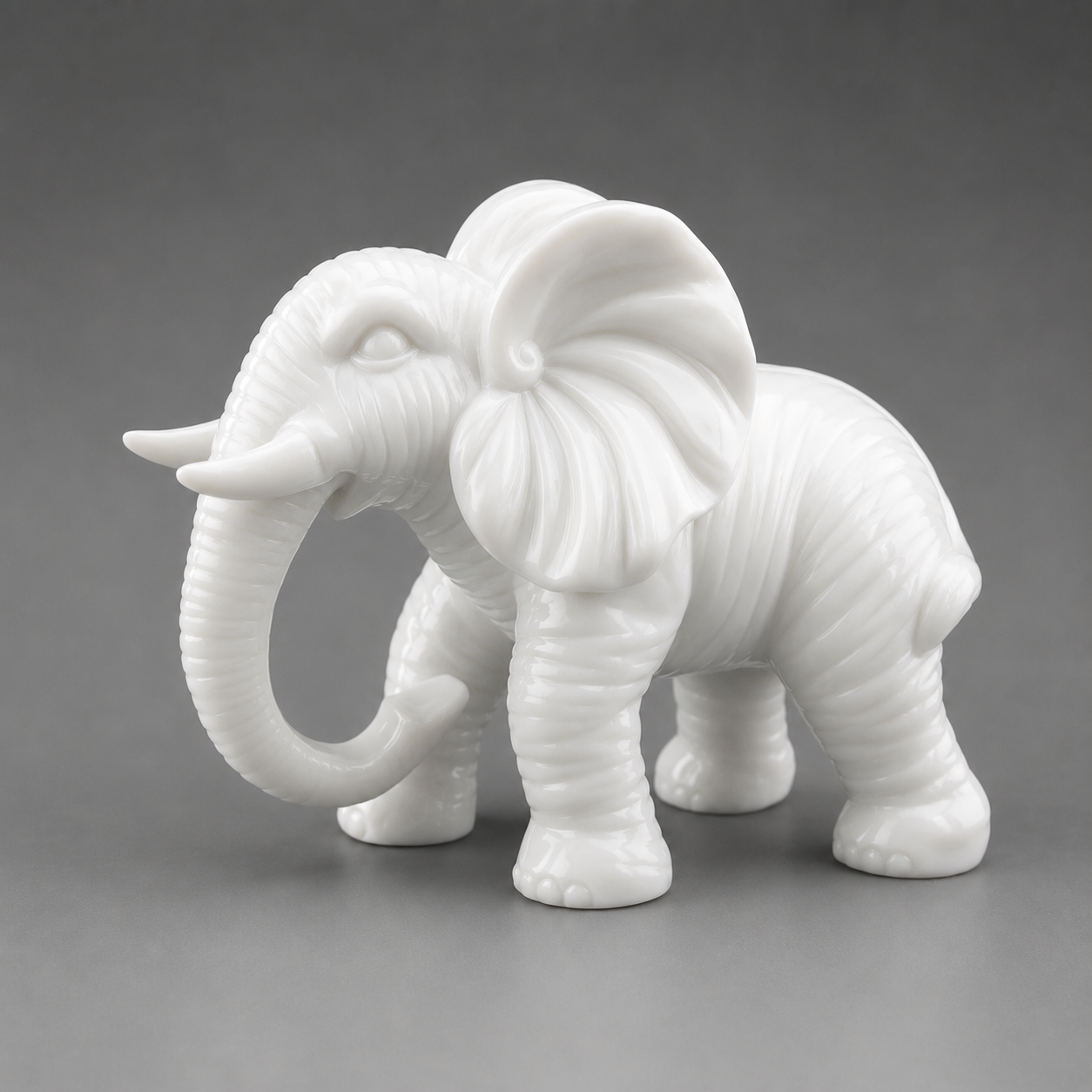 White Elephant Statue Handcrafted white elephant Feng Shui statue symbolizing prosperity, good fortune, abundance, and elegant home décor
