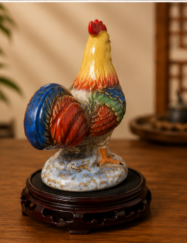Ceramic Hen Statue
