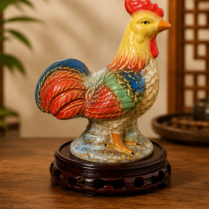 Handcrafted ceramic hen statue symbolizing prosperity, family harmony, abundance, and elegant home décor