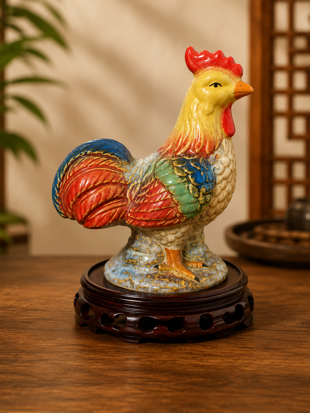 Ceramic Hen Statue Handcrafted ceramic hen statue symbolizing prosperity, family harmony, abundance, and elegant home décor