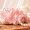 Rose Quartz raw cluster and bracelet for heart chakra emotional healing and home placement