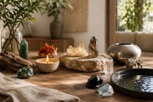 Five Elements in Feng Shui represented by Wood, Fire, Earth, Metal and Water