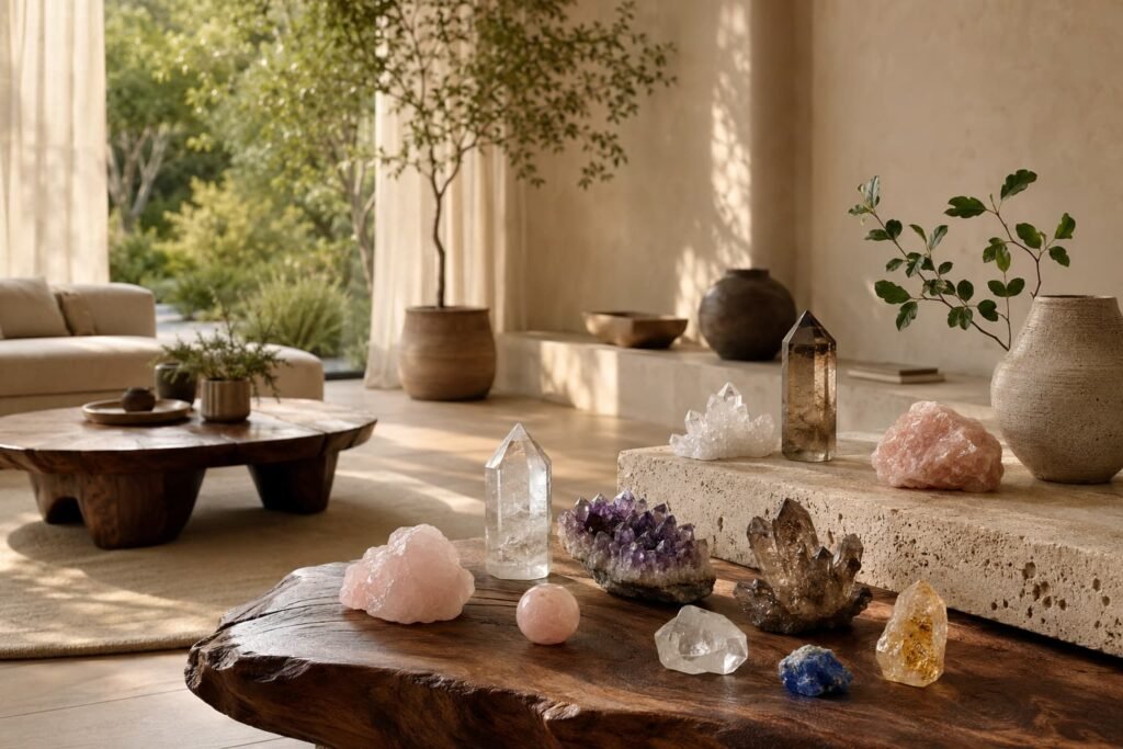 Natural crystal collection inspired by mindful living and harmony