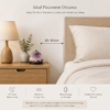 Illustration showing proper distance between bed head and crystals on nightstand