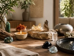 Five Elements in Feng Shui represented by Wood, Fire, Earth, Metal and Water