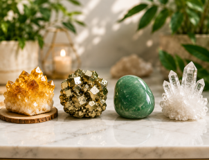 Best Crystals for Wealth and Prosperity – Citrine, Pyrite, Green Aventurine & Clear Quartz