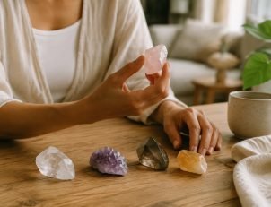 Best crystals for beginners displayed in a peaceful home setting